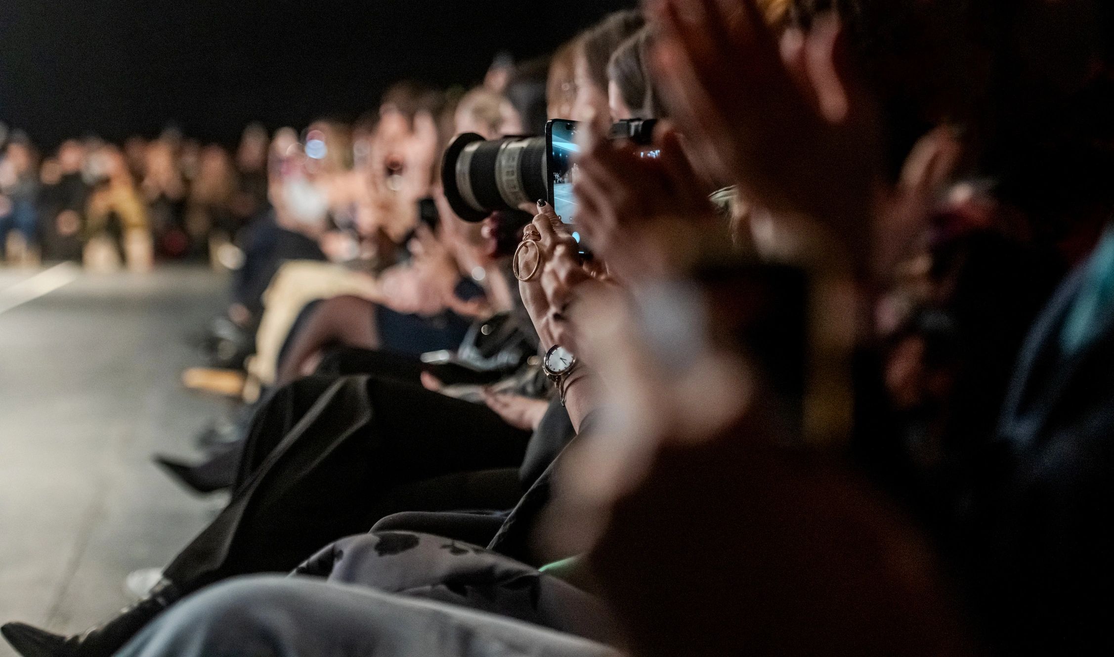 Audience seated at a fashion show